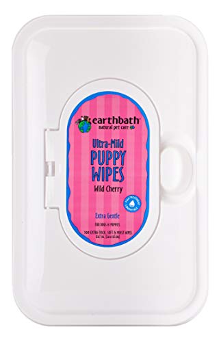 Product Cover Earthbath PB6S All Natural Puppy Grooming Wipes, 100 Wipes