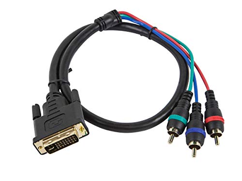 Product Cover Monoprice 2ft DVI-I to 3 RCA Component Video Cable (DVI-I - 3-RCA)