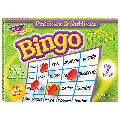 Product Cover Trend Enterprises Inc. Prefixes & Suffixes Bingo Game