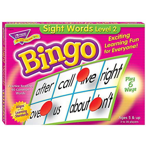 Product Cover Sight Words Level 2 Bingo Game