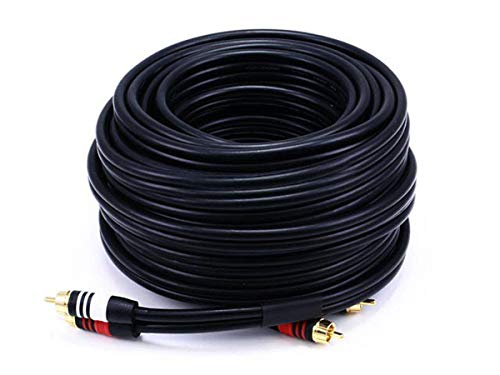 Product Cover Monoprice 102868 50-Feet Premium 2 RCA Plug to 2 RCA Plug 22AWG Cable - Black