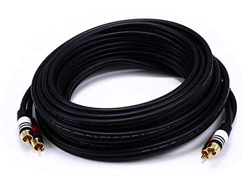 Product Cover Monoprice 102866 25-Feet Premium 2 RCA Plug to 2 RCA Plug 22AWG Cable - Black