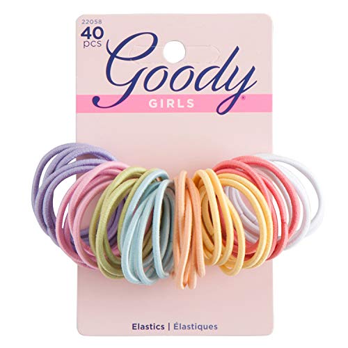 Product Cover Goody Ouchless Medium Hair Elastics 2mm, 40 Count (Assorted colors)