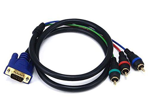 Product Cover 3ft VGA to 3 RCA Component Video Adapter for Projectors