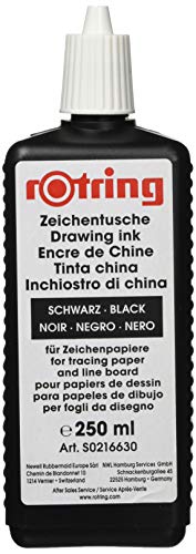 Product Cover rOtring S0216630 Isograph Technical Drawing Pen, Liquid Ink, 250 ml, Black