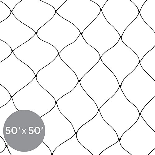 Product Cover Best Choice Products 50x50ft Multi-Filament Protective Mesh Bird Netting for Birds, Poultry, Games, and Pens - Black
