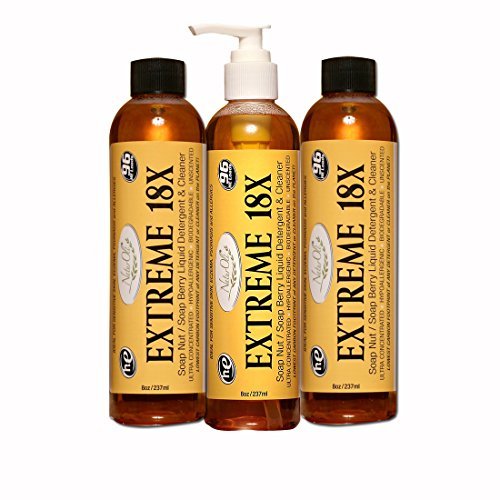 Product Cover NaturOli Extreme 18X Soap Nuts/Soap Berry Liquid Organic Laundry Soap, (3 Pack) Natural HE Detergent & All-Purpose Cleaner. Super-Concentrated, Sulfate-Free. Unscented.