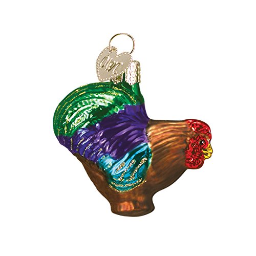 Product Cover Old World Christmas Ornaments: Assorted Miniature Roosters Glass Blown Ornaments for Christmas Tree (16033)