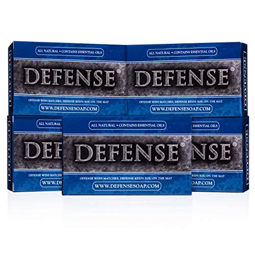 Product Cover Defense Soap 4 Ounce Bar (Pack of 5) - 100 Percent Natural Pharmaceutical Grade Tea Tree Oil and Eucalyptus Oil