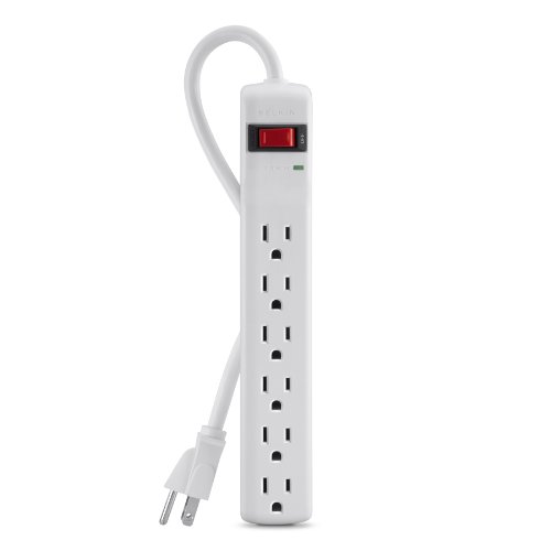 Product Cover Belkin 6-Outlet Power Strip Surge Protector with 3-Foot Power Cord, 300 Joules (F5C047)