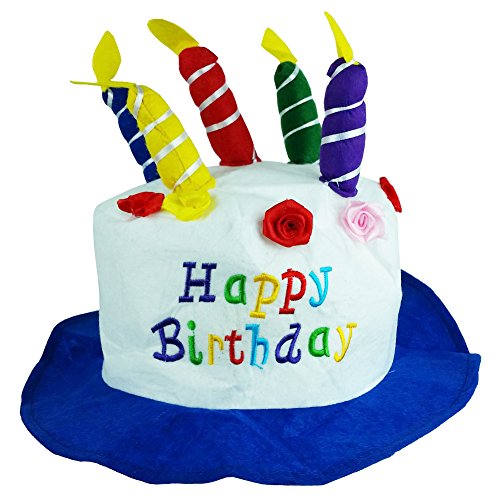 Product Cover Funny Party Hats Felt Birthday Hat Cake with Candles Party Hats Unisex