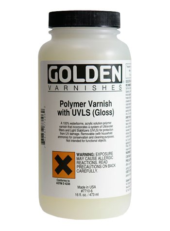 Product Cover Golden Polymer Varnish W/UVLS, 16 Oz, Gloss