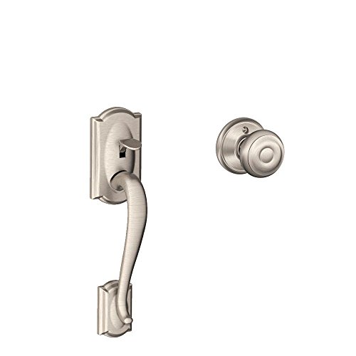 Product Cover Camelot Front Entry Handle Georgian Interior Knob (Satin Nickel) FE285 CAM 619 GEO