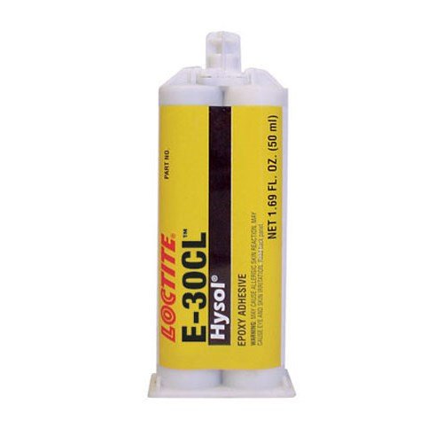 Product Cover Loctite 237116 Clear E-30CL Hysol Epoxy Structural Adhesive, Glass Bonder, 50 mL, 1.69 fl. oz., Dual Sided Cartridge