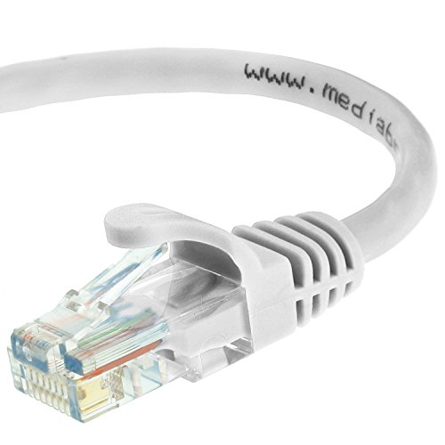 Product Cover Mediabridge Ethernet Cable (50 Feet) - Supports Cat6 / Cat5e / Cat5 Standards, 550MHz, 10Gbps - RJ45 Computer Networking Cord (Part# 31-299-50B)