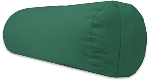 Product Cover YogaAccessories Supportive Round Cotton Yoga Bolster - Green