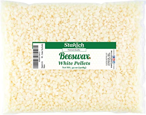 Product Cover Stakich White Beeswax Pellets - Natural, Cosmetic Grade - 2 Pound (in 1 Pound Bags)