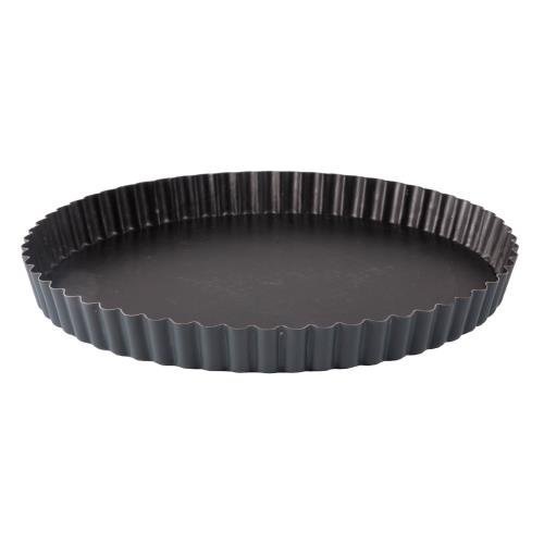 Product Cover MATFER BOURGEAT 332225 Exopan Fluted Pie Pan with Removable Bottom, 1, Dark Gray