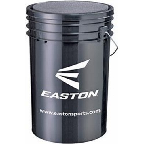 Product Cover EASTON PRO Baseball Softball Ball Bucket | 2020 | 6 Gallon Bucket Perfect For Baseballs + Softballs | Cushioned Seat To Sit When Not In Use | Great for Game Day and Practice Use