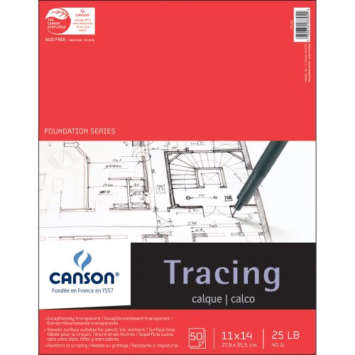 Product Cover Pro-Art 11-Inch by 14-Inch Canson Tracing Paper Pad, 50-Sheet