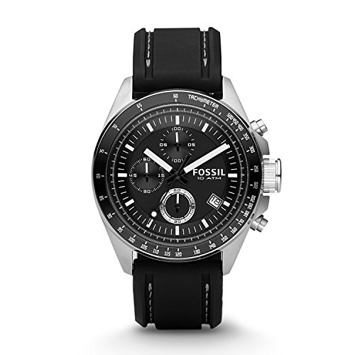 Product Cover Fossil Men's CH2573 Decker Stainless Steel Chronograph Watch With Black Silicon Band