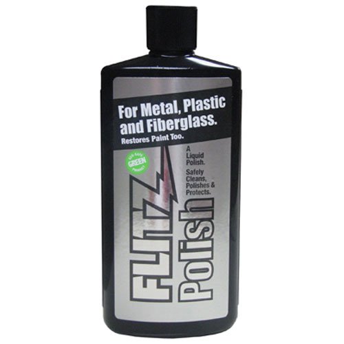 Product Cover Flitz Multi-Purpose Polish and Cleaner Liquid for Metal, Plastic, Fiberglass, Aluminum, Jewelry, Sterling Silver: Great for Headlight Restoration + Rust Remover, Made in the USA