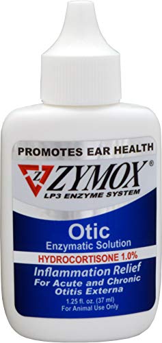Product Cover ZYMOX Ear Solution | The Only No Pre-Clean Once -a-Day Dog and Cat Ear Solution | Natural Enzyme Formula | Veterinarian Recommended | Patented Enzyme Formula | Contains Hydrocortisone for Comfort