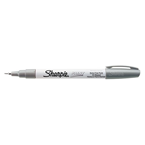 Product Cover Sharpie Oil-Based Paint Marker, Extra Fine Point, Metallic Silver, 1 Count - Great for Rock Painting