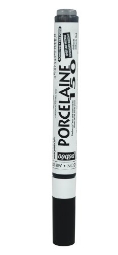 Product Cover Pebeo Porcelaine 150, China Paint Fine Tip Marker - Anthracite Black (021009)