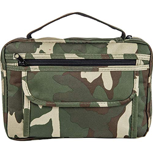 Product Cover Embassy Bible Cover With Extra Zippered Compartments, To Protect The Good Book, Camouflage