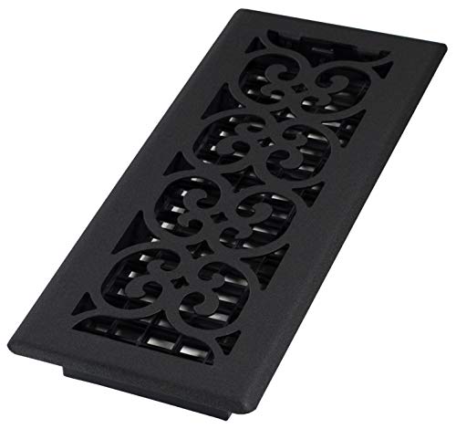Product Cover Decor Grates ST412 Floor Register, 4-Inch by 12-Inch, Textured Black