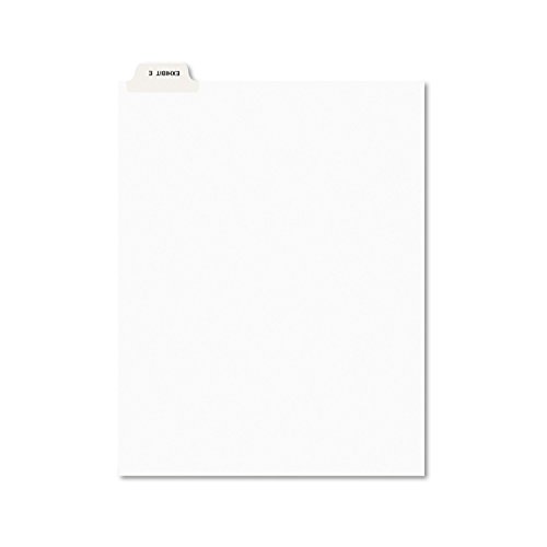 Product Cover Avery 11944 Avery-Style Preprinted Legal Bottom Tab Divider, Exhibit E, Letter, White (Pack of 25)