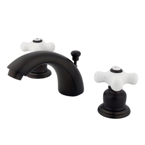 Product Cover Kingston Brass KB955PX Victorian Mini Widespread Lavatory Faucet with Brass Pop-Up, Oil Rubbed Bronze