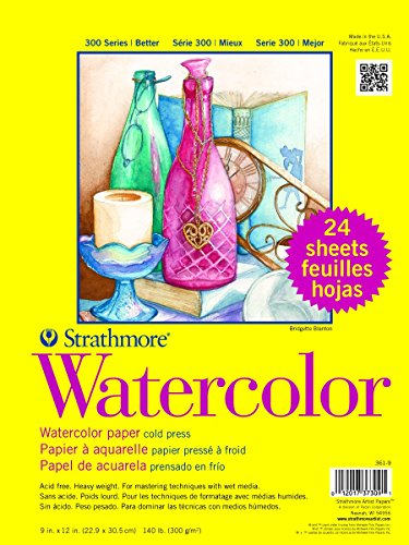 Product Cover Strathmore Paper 300 Series Watercolor Class Pack, Cold Press, 1 Pack, Original Versio, 24 Sheets