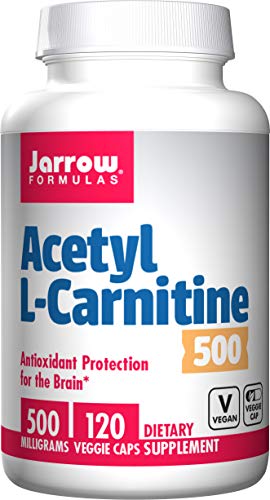 Product Cover Jarrow Formulas Acetyl L-Carnitine 500 mg, Supports Antioxidant Protection for The Brain, 120 Caps