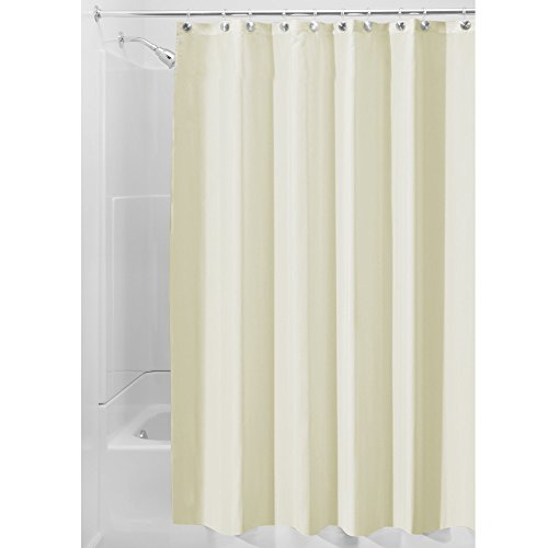 Product Cover iDesign Fabric Shower Curtain, Mildew-Resistant Bath Curtain for Master Bathroom, Kid's Bathroom, Guest Bathroom, 72 x 72 Inches, Tan