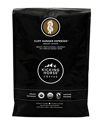 Product Cover Kicking Horse Coffee, Cliff Hanger Espresso, Medium Roast, Whole Bean, 2.2 Pound - Certified Organic, Fairtrade, Kosher Coffee