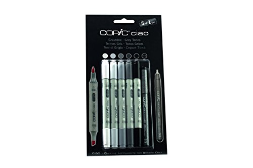 Product Cover Copic Ciao Set includes Marker - Grey Tones (Pack of 5)/ Multiliner Pen