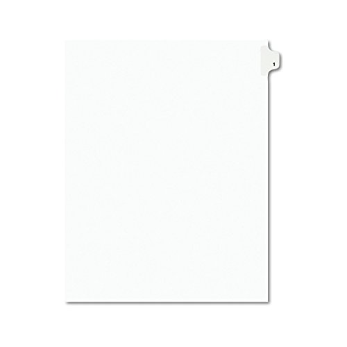 Product Cover Avery(R) Side Tab Legal Index Exhibit Dividers, Tab Title 1 Pack Of 25