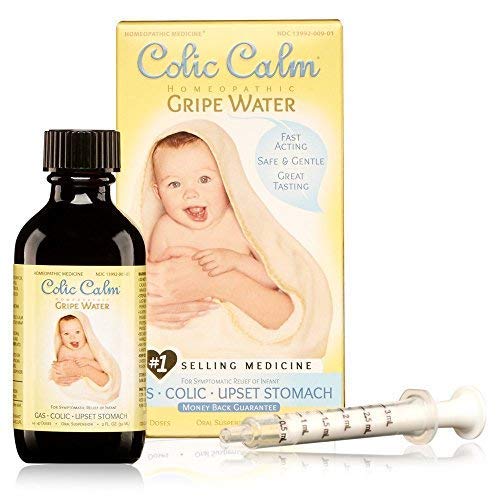 Product Cover Colic Calm Homeopathic Gripe Water - 2 Fl. Oz - Colic & Infant Gas Relief Drops - Helps Soothe Baby Gas, Colic, Upset Stomach, Reflux, Hiccups - Made in The USA - Safe, Gentle, Natural Gripe Water