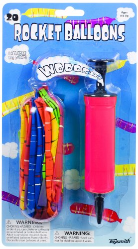 Product Cover 20 Rocket Balloons with Pump,(Colors May Vary),Various Packaging.