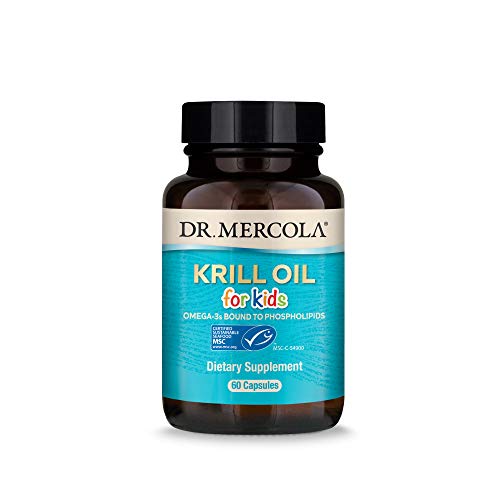 Product Cover Dr. Mercola, Krill Oil for Kids, 30 Servings (60 Capsules), Source of Omega 3 Fatty Acids, MSC Certified, Non GMO, Soy Free, Gluten Free
