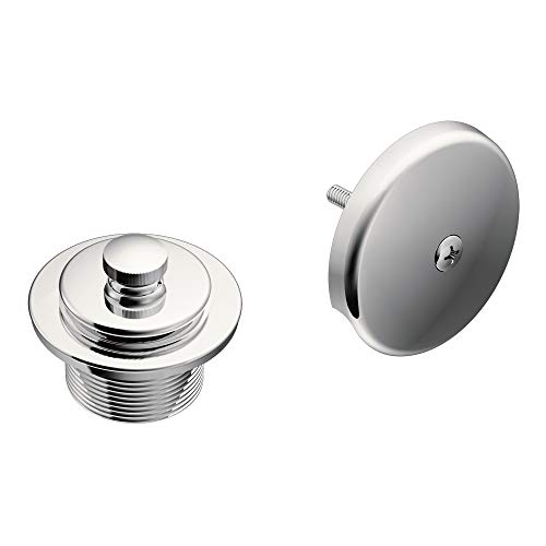 Product Cover Moen T90331 Push-N-Lock Tub and Shower Drain Kit with 1-1/2 Inch Threads, Chrome