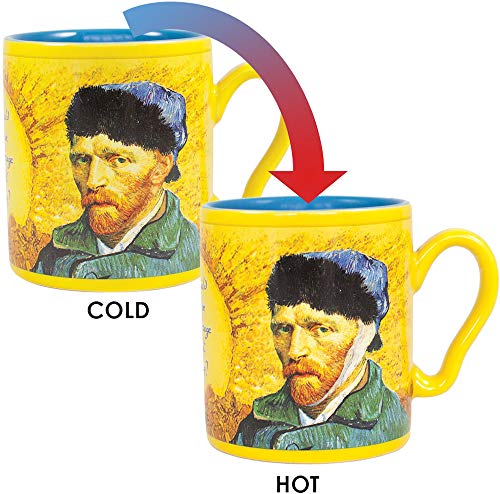 Product Cover Van Gogh Disappearing Ear Mug - Add Coffee or Tea and Van Gogh's Ear Disappears - Comes in a Fun Gift Box