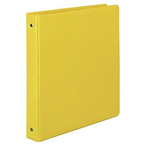 Product Cover Samsill 1 Inch Value Document Storage 3 Ring Binder, Round Ring, 11 x 8.5 Inches, Yellow (11306)