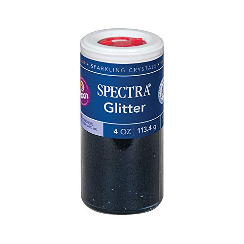 Product Cover Pacon Spectra Glitter Sparkling Crystals, Black, 4-Ounce Jar (91870)