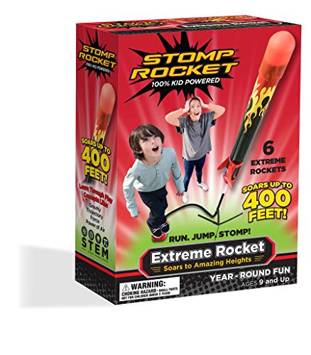 Product Cover Stomp Rocket Extreme Rocket 6 Rockets - Outdoor Rocket Toy Gift for Boys and Girls- Comes with Toy Rocket Launcher - Ages 9 Years Up