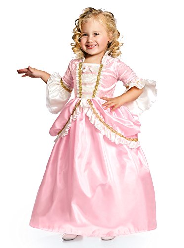 Product Cover Little Adventures Pink Parisian Princess Dress up Costume for Girls (Large Age 5-7)