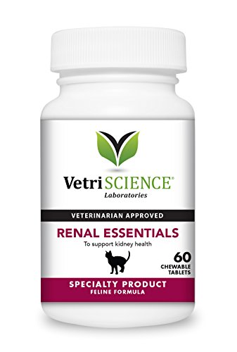 Product Cover VetriScience Laboratories - Renal Essentials, Kidney Health Support for Cats, 60 Chewable Tablets