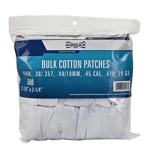 Product Cover Gunslick 500-Count Bulk Cotton Patches (.38-.45cal and .410/20 Gauge)